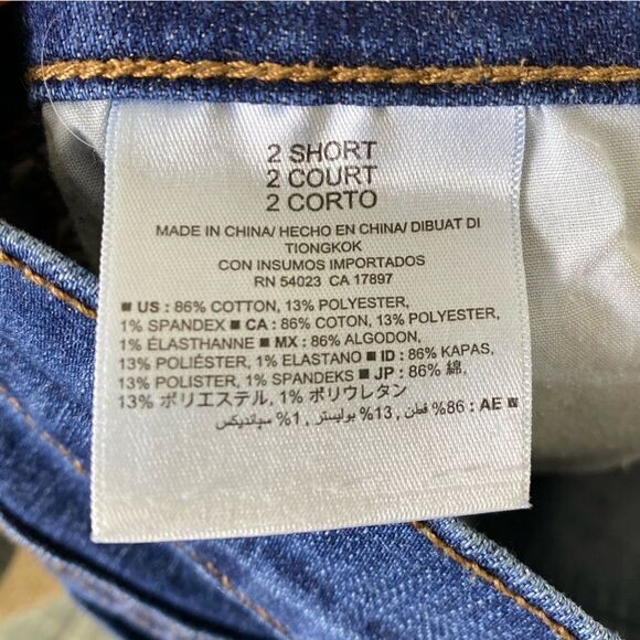 (2 Short) Old Navy Original Dark Wash Mid Rise Slim Skinny Jeans - Picture 4 of 4